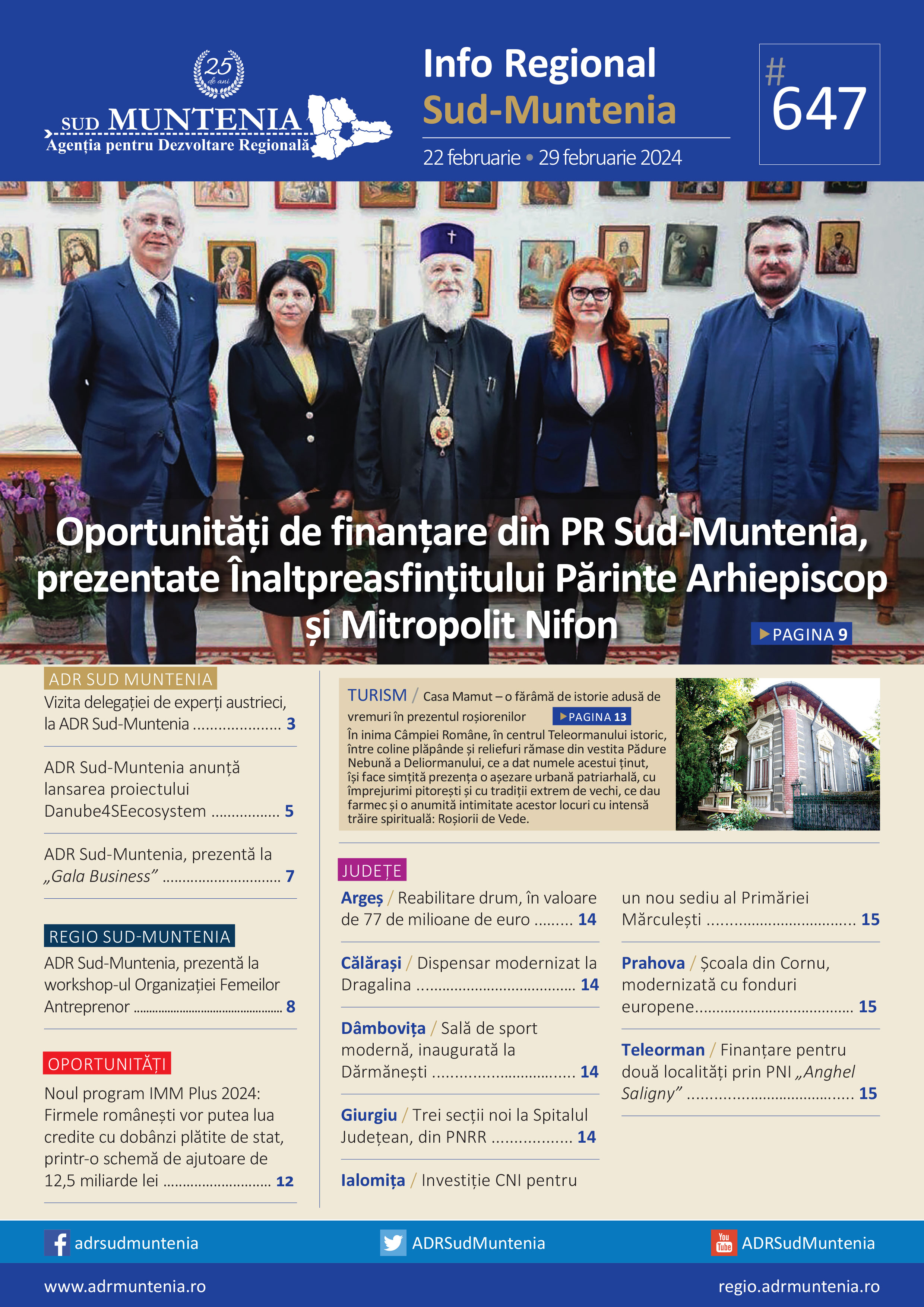 A apărut buletinul informativ Info Regional Sud Muntenia nr. 647