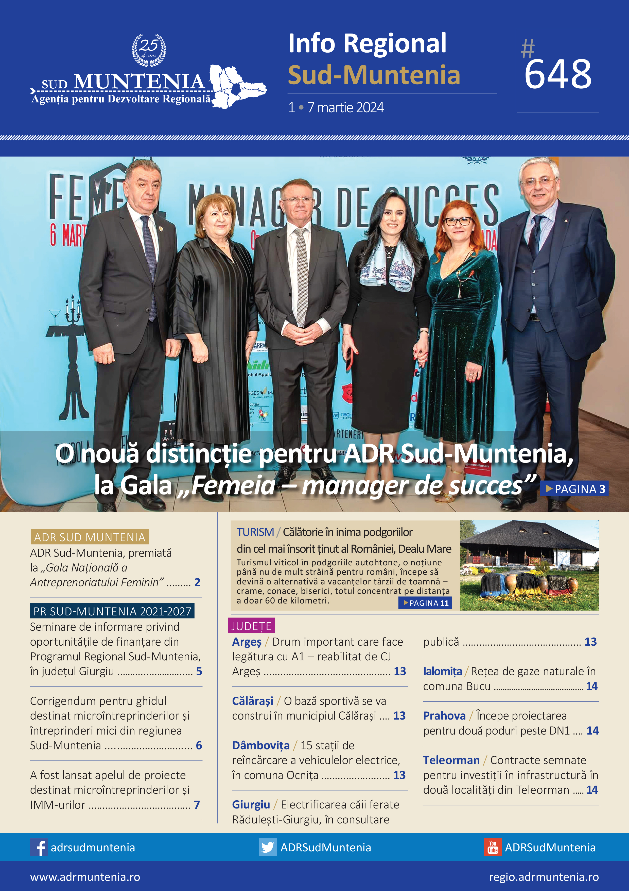 A apărut buletinul informativ Info Regional Sud Muntenia nr. 648
