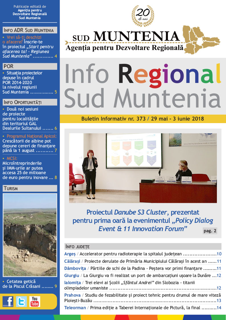 A apărut buletinul informativ Info Regional Sud Muntenia nr. 373!