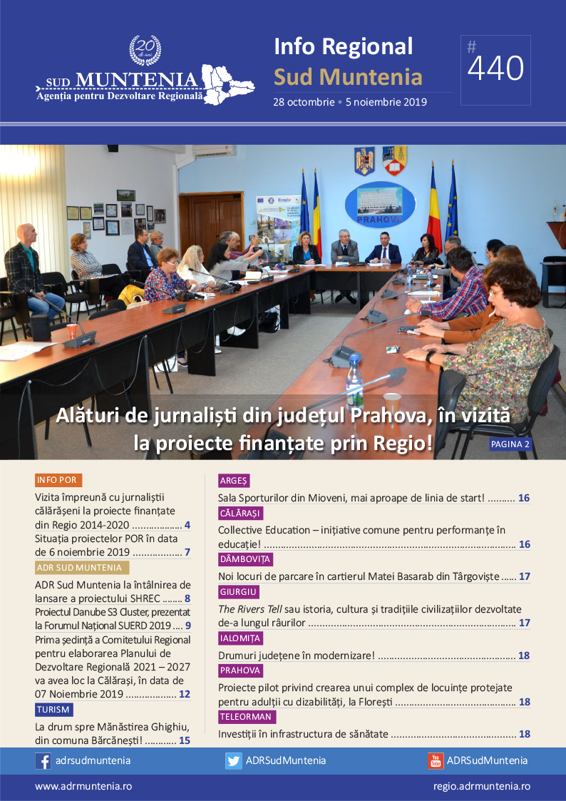 A apărut buletinul informativ Info Regional Sud Muntenia nr. 440!