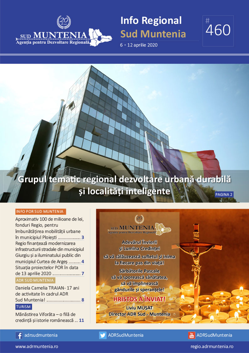 A apărut buletinul informativ Info Regional Sud Muntenia nr. 460!