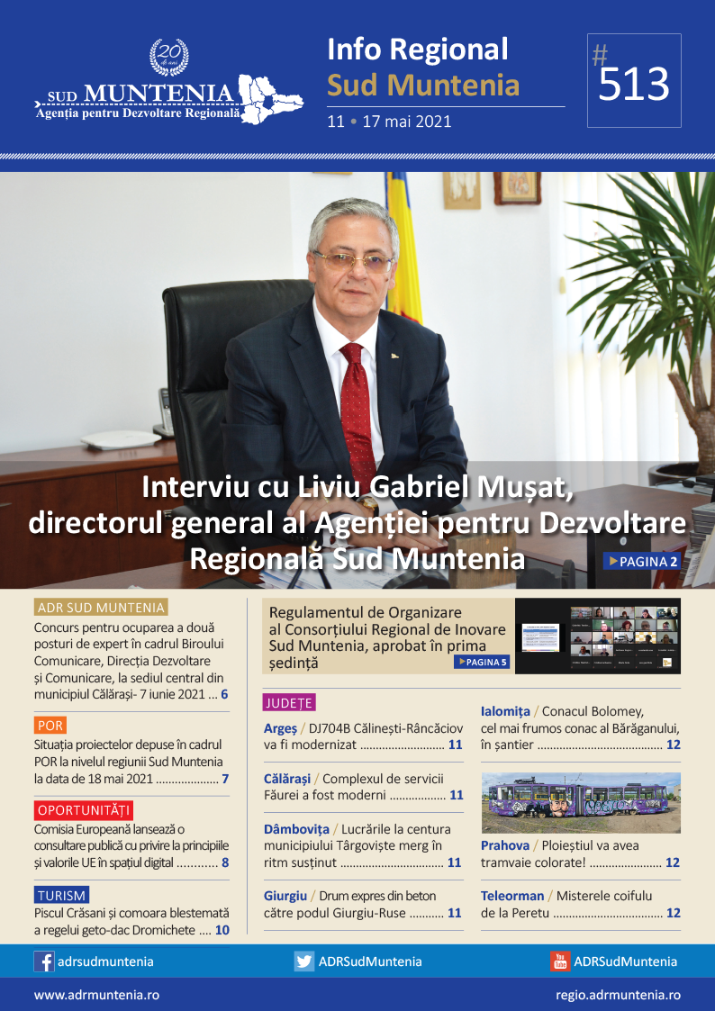 A apărut buletinul informativ Info Regional Sud Muntenia nr. 513!