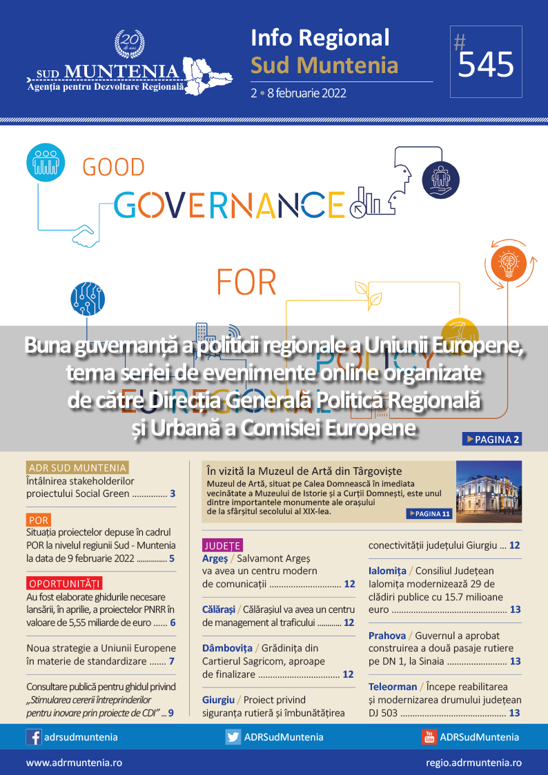 A apărut buletinul informativ Info Regional Sud Muntenia nr. 545!